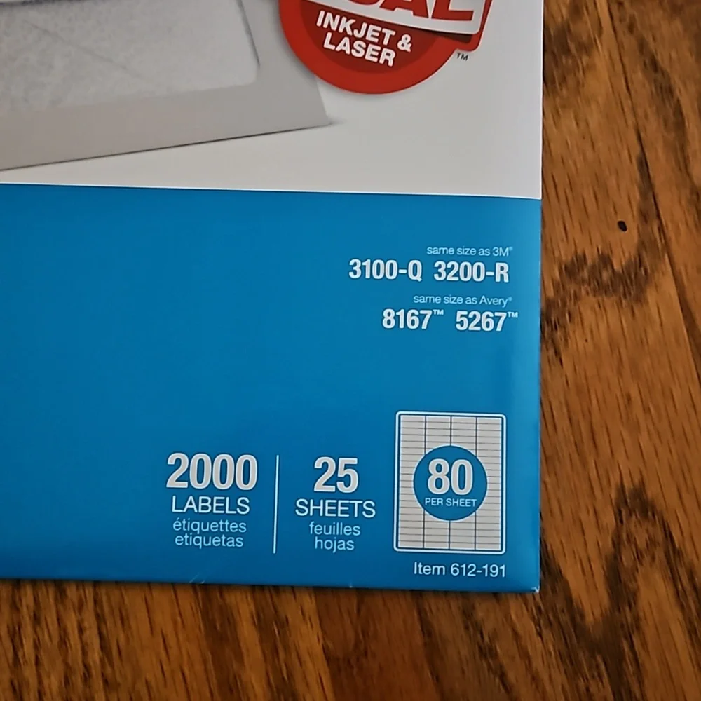 Office Depot Return Address Labels 1/2